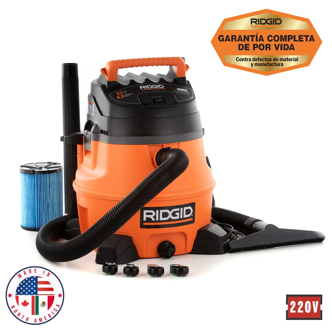 Aspiradora seco-mojado 53L / 6.0 HP - WD1455BR0. [ENTREGA INMEDIATA EN BODEGA]