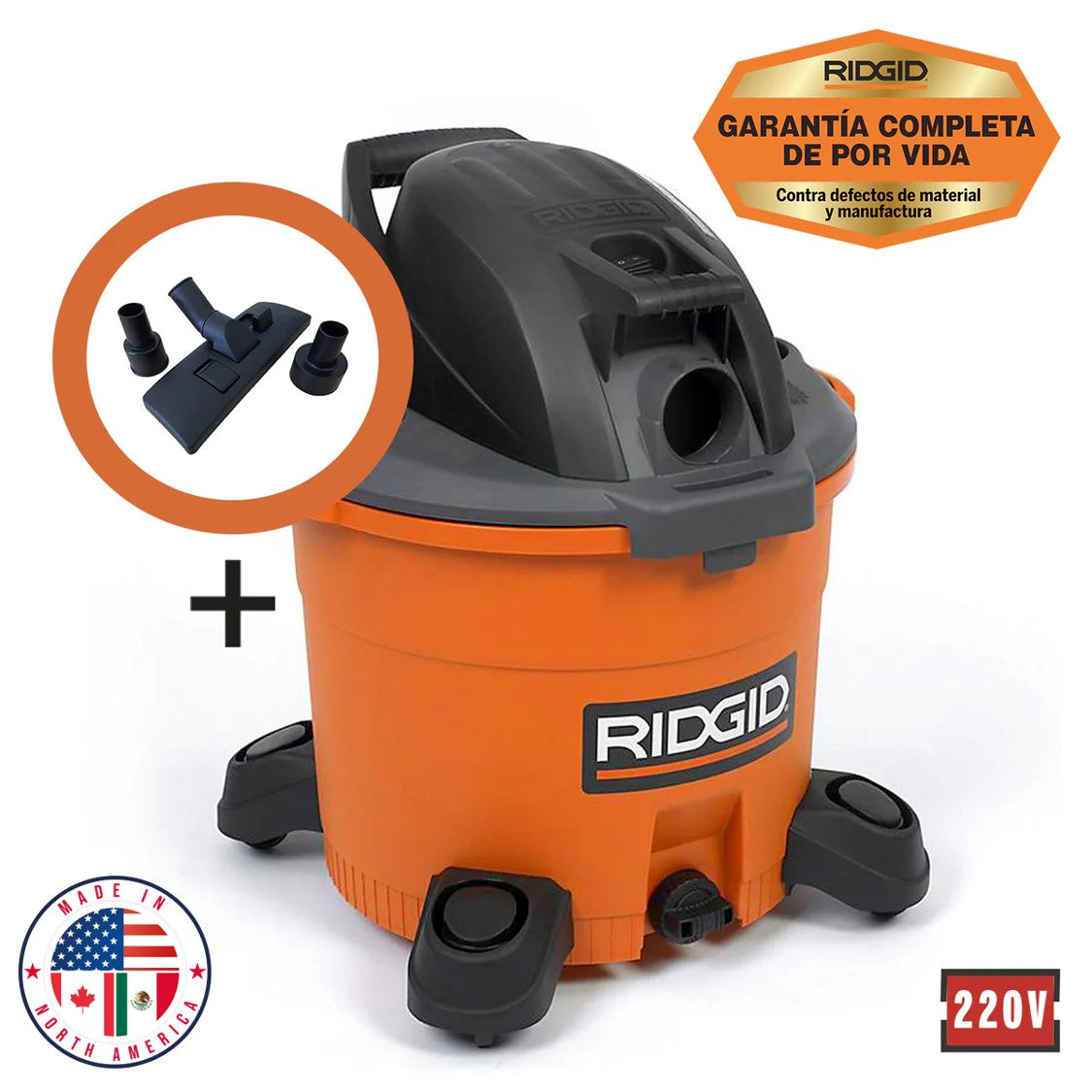 PACK ASPIRADORA SECO-MOJADO 45 Lt 5Hp WD1270 + BOQUILLA VT2530  [ENTREGA INMEDIATA EN BODEGA]