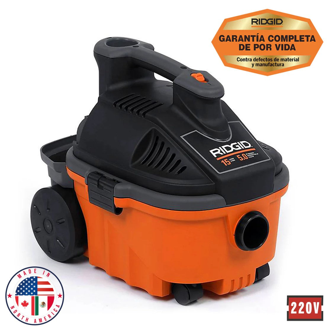 Aspiradora seco-mojado 15 Lt 5HP/ 220V - WD4075 [ENTREGA INMEDIATA EN BODEGA]