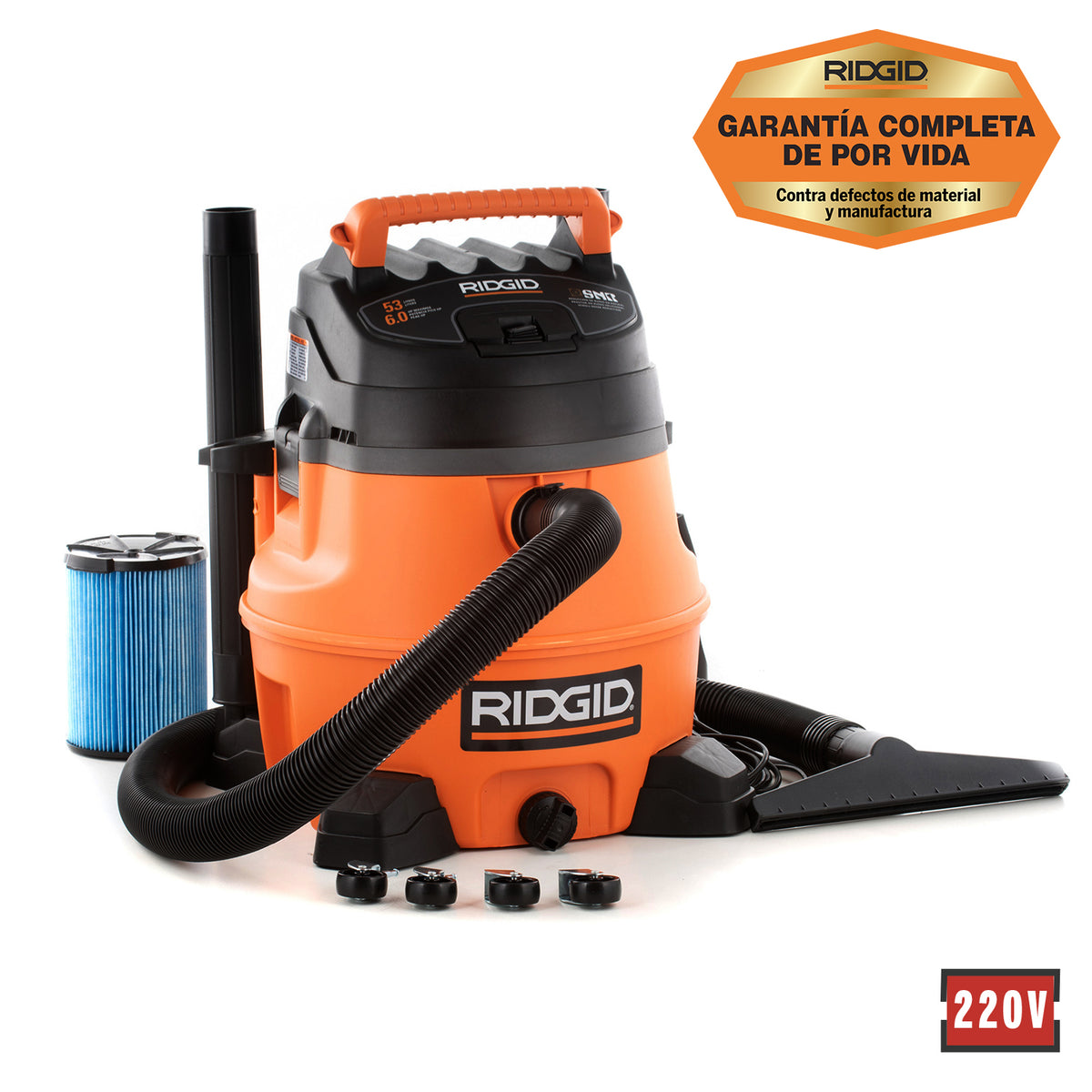 Aspiradora seco-mojado 53L / 220V - WD1455BRO – Ridgid Chile